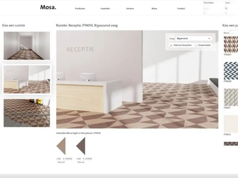 Mosa visualisatie configurator