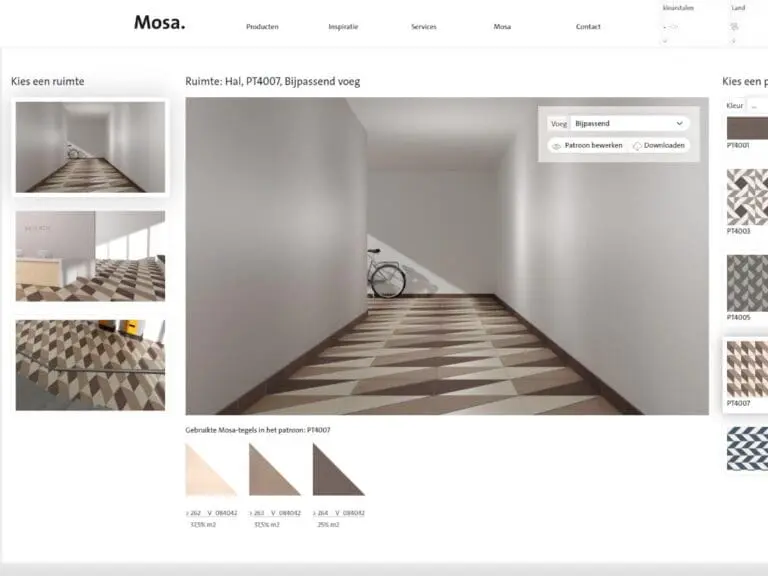 Mosa visualisatie configurator