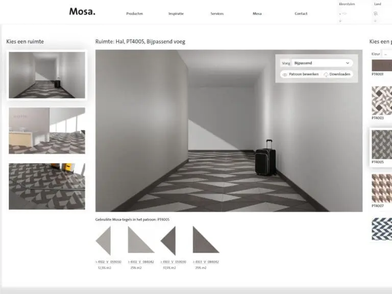 Mosa visualisatie configurator